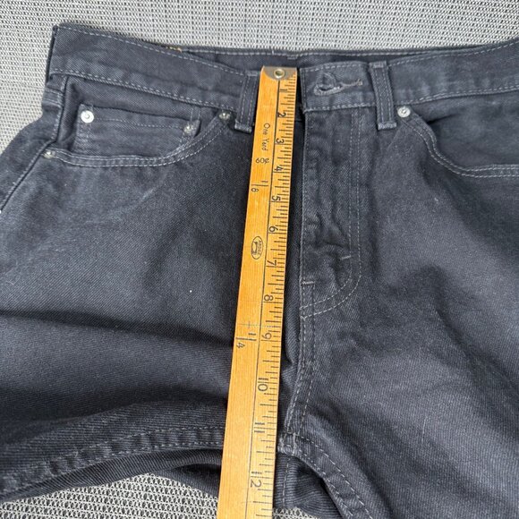 Levis 505 Mens Black Denim Jeans W34 L30 Straight Fit - Picture 5 of 9